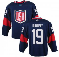 United States 2016 World Cup #19 Brandon Dubinsky blue Hockey jerseys