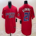 Puerto Rico Baseball #21 Roberto Clemente red 2023 World Baseball Classic Replica Player Jersey 06