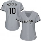 Chicago White Sox #10 Yoan Moncada gray women baseball Jersey