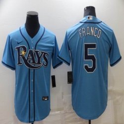 Nike Tampa Bay Rays #5 Wander Franco skyblue majestic baseball jerseys-BD