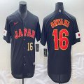 2023 World Cup Japan #16 Shohei Ohtani black majestic baseball jerseys 06