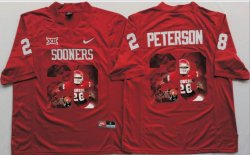 Oklahoma Sooners #28 Adrian Peterson red fashion college football jersey(1)