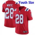 Youth Nike New England Patriots James White #28 red Color Rush Limited Jersey