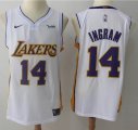 Nike Los Angeles Lakers #14 Brandon Ingram white basketball jersey