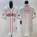 2023 World Cup Mexico #7 Julio Urias white majestic baseball jerseys 33