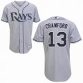 Tampa Bay Rays Carl Crawford 13# Grey baseball Jersey