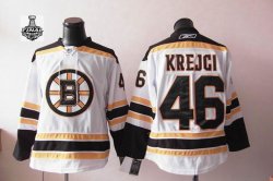 2013 NHL Stanley Cup BOSTON BRUINS 46 KREJCI white jerseys