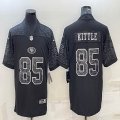 Nike 49ers #85 George Kittle black Color Rush Limited Jersey Reflective version