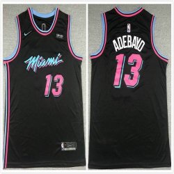 Nike Miami Heat #13 Bam Adebayo black nba basketball jersey-XD