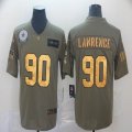 Dallas Cowboys #90 DeMarcus Lawrence green gold Nike Camo 2019 Salute to Service Retired Limited Jersey#40