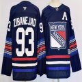 New York Rangers #93 Mika Zibanejad Navy NHL hockey Jerseys A patch-PD