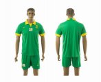 2014-2015 South Africa national team green soccer uniforms away