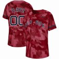 Custom Nike Boston Red Sox red Pattern majestic baseball jersey-WBL