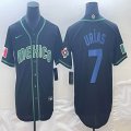 2023 World Cup Mexico #7 Julio Urias black majestic baseball jerseys 35