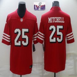 Nike 49ers #25 Mitchell throwback red Throwback Color Rush Limited Jersey-BD