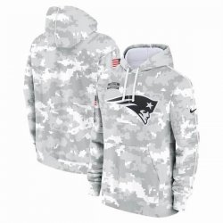 New England Patriots Nike Arctic Camo 2024 Salute to Service Club Fleece Pullover Hoodie