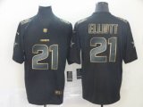 Nike Dallas Cowboys #21 Ezekiel Elliott black gold NFL Jersey