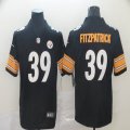 Nike Pittsburgh Steelers #39 Minkah Fitzpatrick black Color Rush Limited Jersey 02