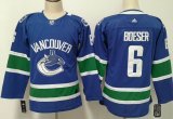 Youth Adidas Vancouver Canucks #6 Brock Boeser blue hockey jersey