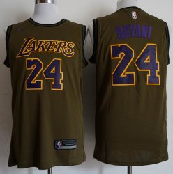 Nike Los Angeles Lakers #24 Kobe Bryant green basketball jersey