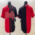 Nike Chicago Bulls blank red black baseball jerseys Joint name-BD