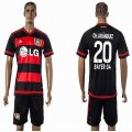 2015-2016 Bayer 04 Leverkusen club CH.ARANGUIZ #20 black soccer jersey away