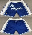 Los Angeles Lakers blue nba shorts with pocket-XD