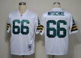 Green Bay Packers RAY NITSCHKE 66# White NFL Throwback Jerseys