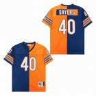 Chicago Bears #40 Gale Sayers orange blue splits Throwback NFL jerseys