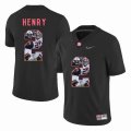 Custom Alabama Crimson Tide #2 Derrick Henry black fashion college football jersey