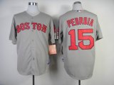 Boston Red Sox PEDROIA #15 gray mlb baseball jerseys