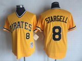 Pittsburgh Pirates 8# Willie Stargell throwback yellow baseball jersey