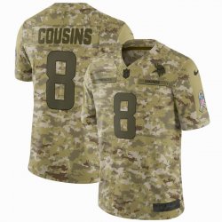 Minnesota Vikings #8 Kirk Cousins Nike Camo Salute to Service Retired Player Limited Jersey