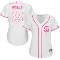 2017 Women San Francisco Giants #25 Barry Bonds white majestic mlb jersey