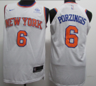 Nike New York Knicks #6 Kristaps Porzingis white basketball jersey