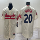 Nike Los Angeles Angels #20 Jared Walsh beige Flexbase Authentic Collection Jersey