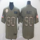 Pittsburgh Steelers #90 T.J. Watt Nike Camo 2019 Salute to Service Limited Jersey-BD