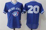 Toronto Blue Jays #20 Josh Donaldson blue throwback baseball jersey