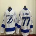 Tampa Bay Lightning #77 Victor Hedman white hockey jerseys