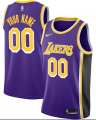 custom nike los angeles lakers purple basketball jerseys