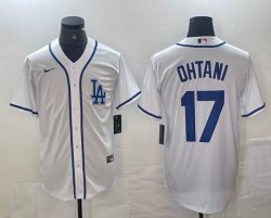 Nike Los Angeles Dodgers #17 Shohei Ohtani white MLB baseball Jersey Joint name -BD