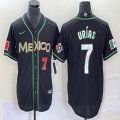 2023 World Cup Mexico #7 Julio Urias black majestic baseball jerseys 195