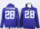 nike Minnesota Vikings PETTERSON 28# nfl Hooded Sweatshirt