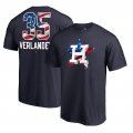 Men's Houston Astros Justin Verlander Fanatics Branded Navy 2018 Memorial Day Banner Wave Player T-Shirt