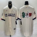 Nike Los Angeles Dodgers blank beige fashion MLB Baseball jerseys -BD 02