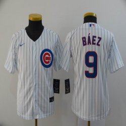 Youth Nike Chicago Cubs #9 Javier Baez white majestic baseball Jersey