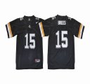 Purdue Boilermakers #15 Drew Brees Black College Football nfl jersey