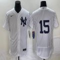 Nike New York Yankees #15 white Flexbase Authentic Collection Jersey-BD