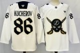 Tampa Bay Lightning #86 Nikita Kucherov white hockey jerseys-PD