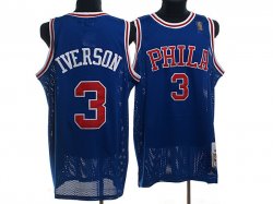 Philadelphia 76ers 3# Iverson dk Blue NBA Jerseys